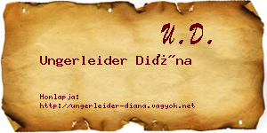 Ungerleider Diána névjegykártya